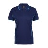 Junior Navy Aqua Ladies Piping Polo Shirts
